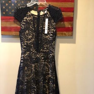 Aqua Black lace dress